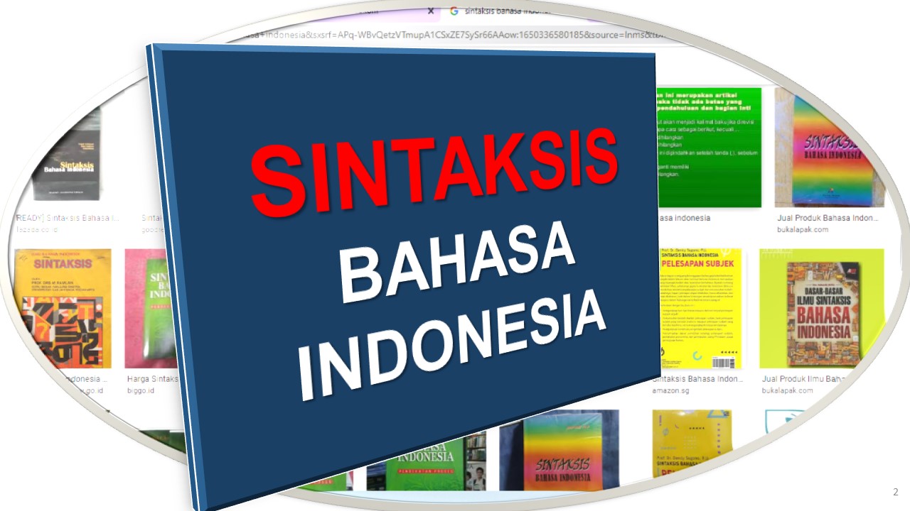 Mata Kuliah Sintaksis Bahasa Indonesia